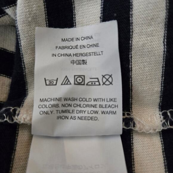 Madewell Setlist Boxy Top Marton Stripe Size M Navy Cotton Nautical Sailor Crop - Picture 9 of 9